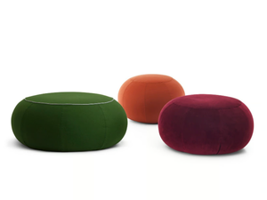 GEO - Round fabric pouf with removable lining _ Saba Italia